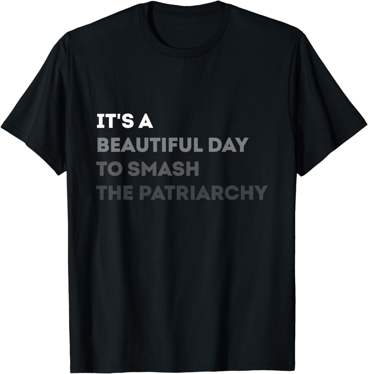 It's A Beautiful Day To Smash The Patriarchy Feminism T-Shirt - Walmart.com