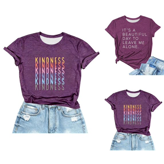 It's A Beautiful Day to Leave Me Alone Graphic Tees for Women 2026 Summer Casual Short Sleeve Crewneck T Shirts