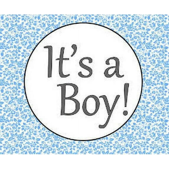 It's A Boy Baby Shower Edible Cake Decoration Image Topper - Floral