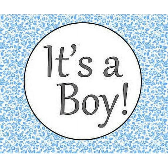 It's A Boy Baby Shower Edible Cake Decoration Image Topper - Floral