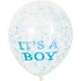 thumbnail image 1 of "It's A Boy" Confetti Balloons, Blue, 12in, 6ct, 1 of 2
