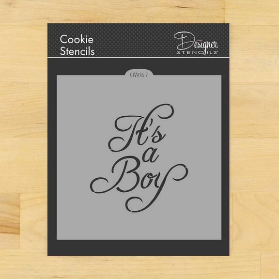 It's A Boy Cookie and Craft Stencil CM067 by Designer Stencils