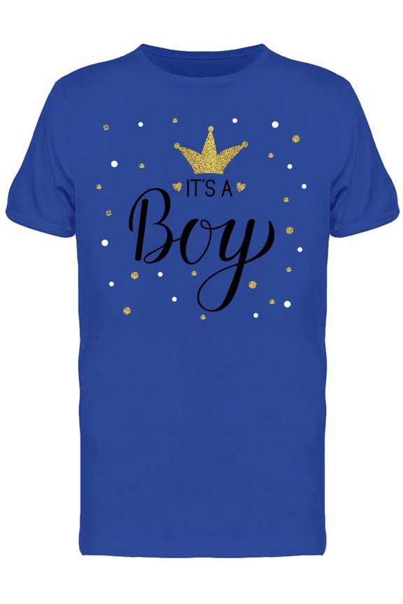 It's A Boy Crown  T-Shirt Men -Image by Shutterstock, Male Large