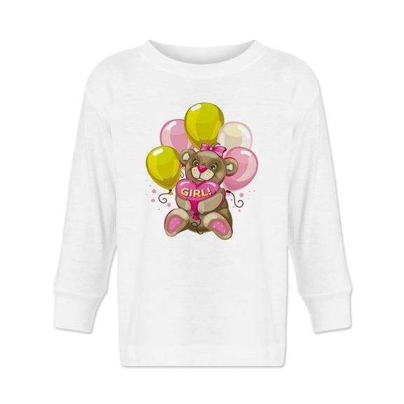 It's A Girl! Bear Long Sleeve Toddler -Image by Shutterstock,  4 Toddler
