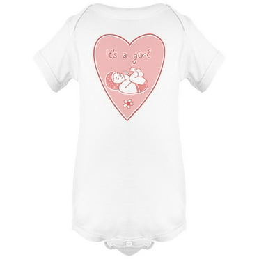 It's A Girl (Heart) Bodysuit Infant -Image by Shutterstock,  6 Months
