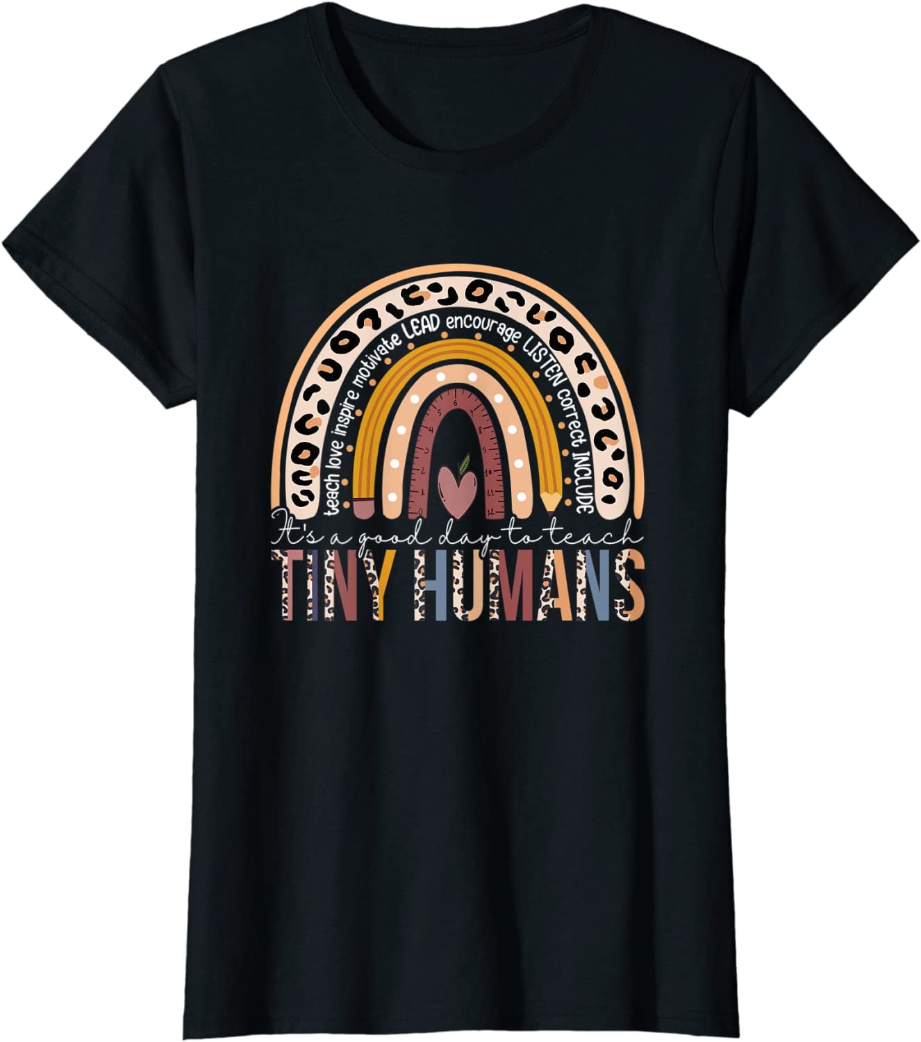 Funny Teacher T-Shirt For Women – Teaching Heart Graphic Tee | Teacher Appreciation Gift Top - View #5