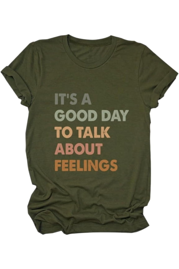 T-Shirt for Women Funny Mental Health Shirt Short Sleeve Graphic Tee