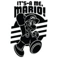 thumbnail image 1 of It's-A Me Mario Wall Art Decal Quotes - Stick And Peel Vinyl Super Mario Game Design Home Adhesive Decor 20" x 20" DIY Kids Bedroom Living Removable Decoration Sticker - Black, 1 of 4