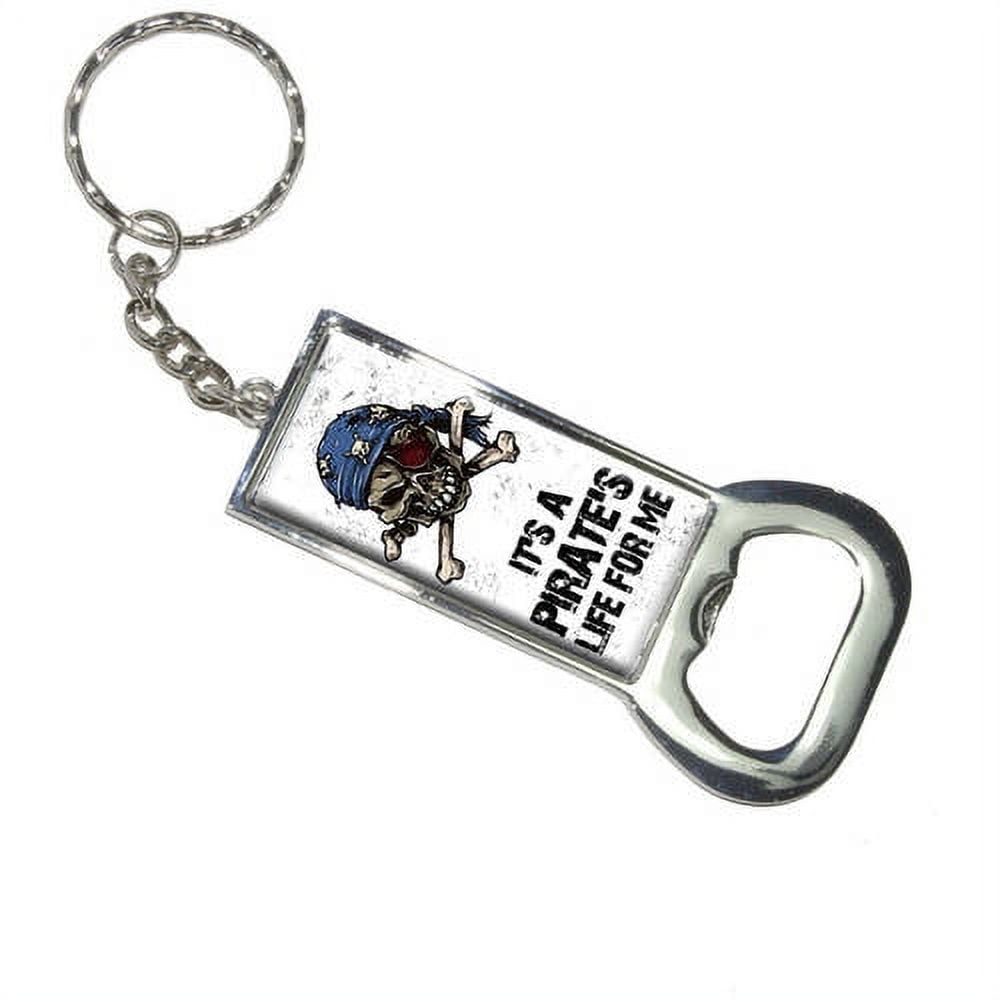 It's A Pirate's Life For Me Skull Crossed Bones Keychain Bottle