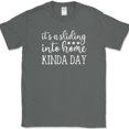 thumbnail image 1 of It's A Sliding Into Home Kinda Day T-Shirt Funny Baseball Sport Text Tee - Charcoal, XL, 1 of 1