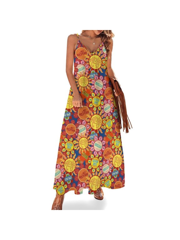 It's A Small World Flowers Sleeveless Dress Dresses Women Summer Women's Summer Clothing