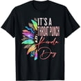 thumbnail image 1 of It's A Throat Punch Kinda Day Funny Quote Stylish Flowers T-Shirt, 1 of 4