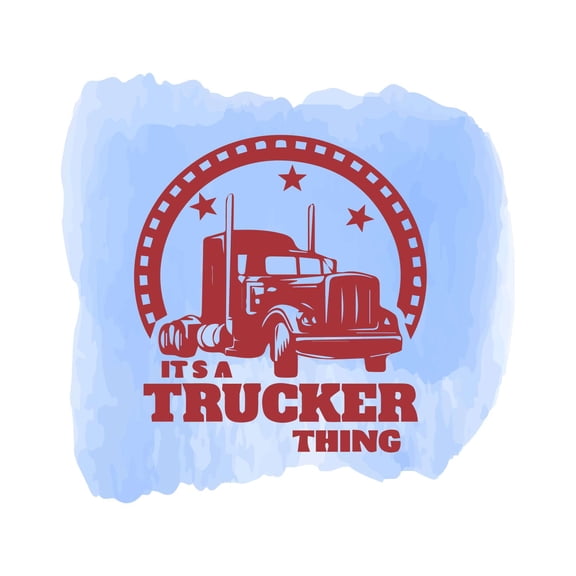 It's A Trucker Thing Truck Trcuker Inspiring Quote Watercolor Design Wall Art Sticker Designs Vinyl Stickers For Home House Walls Rooms Windows Bedroom Decoration Size (12x12 inch)