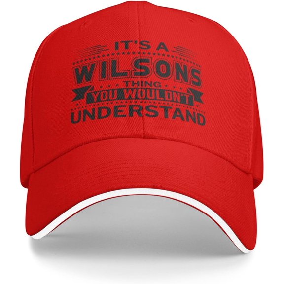 It's A Wilsons Thing You Wouldnt Understand Hat Adjustable Baseball Cap Unisex Men Women