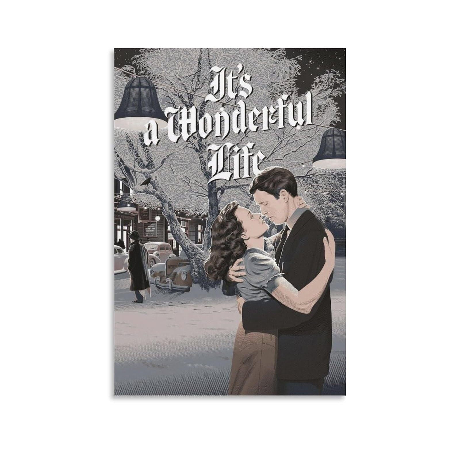 It's A Womderful Life Movie Poster 3 Canvas Wall Art Print For Room ...
