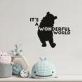 thumbnail image 1 of It's A Wonderful World Winnie The Pooh Quote Cute Silhouette Vinyl Wall Sticker Wall Decal Wall Art Décor Home Room Kids Room Boys Girls Room Pooh Lover Living Room Decoration Size (22x30 inch), 1 of 3