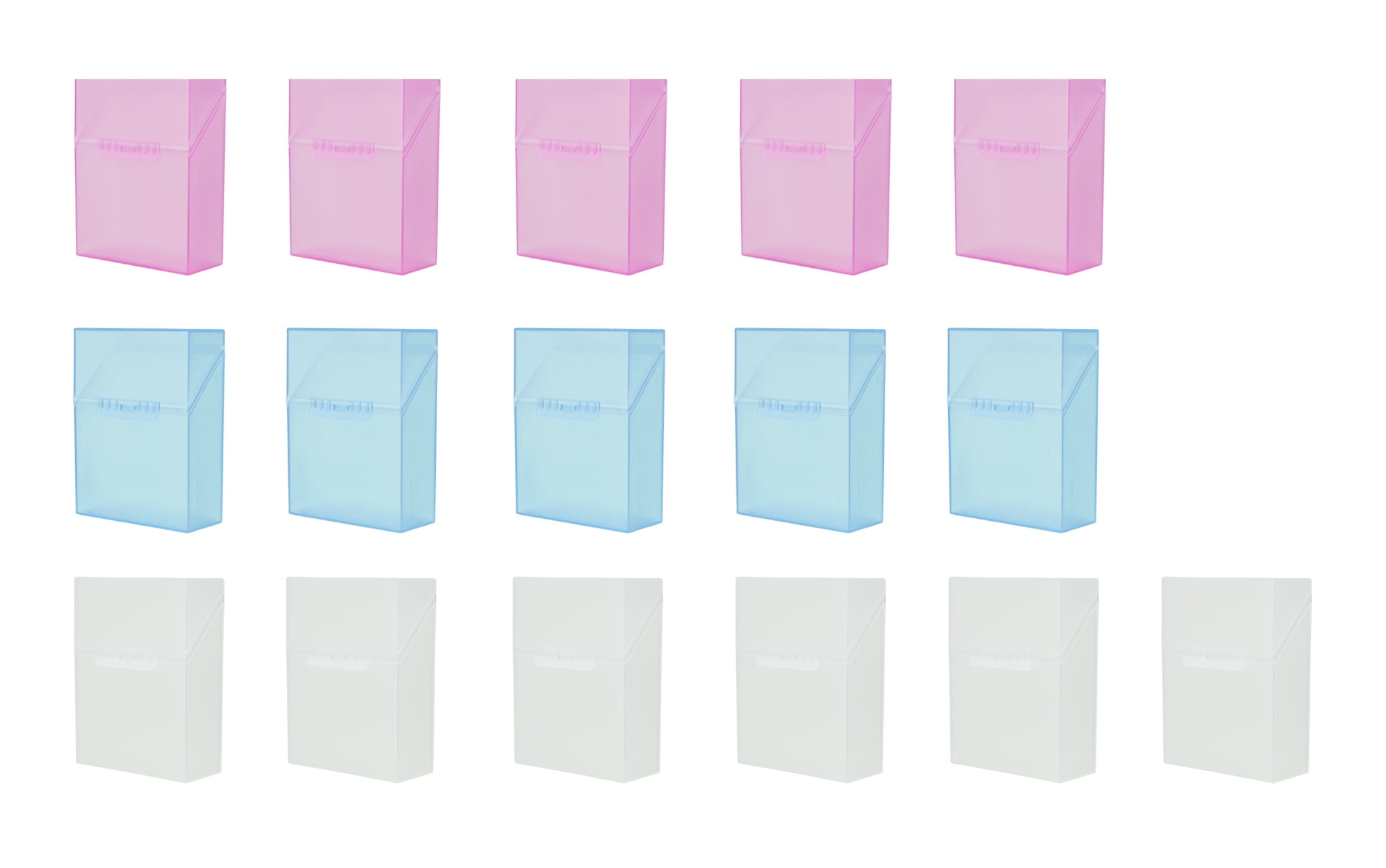 It's Academic Crayon Box with Hinged Lid and Snap Closure, Clear, Purple, and Green Plastic, 16