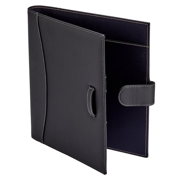 It's Academic Executive Faux Leather Portfolio Folder, Black (92875)