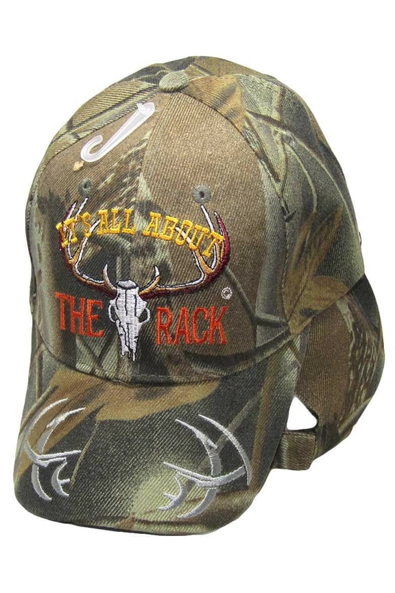 It's All About The Rack Deer Skull Camouflage Camo Embroidered Cap CAP917A Hat