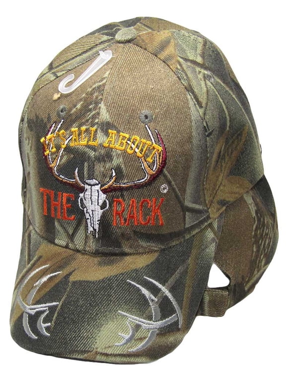 It's All About The Rack Deer Skull Camouflage Camo Embroidered Cap Hat