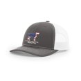 thumbnail image 1 of It's All About The South American Flag Filled Pointer Mesh Back Trucker Hat-Charcoal/White, 1 of 4