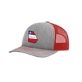 thumbnail image 1 of It's All About The South Flag Filled Georgia State With Fish Mesh Back Trucker Hat-Heather Grey/Red, 1 of 4