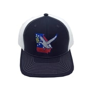 Its All About The South Georgia Flag Duck Snapback Hat- Navy/White