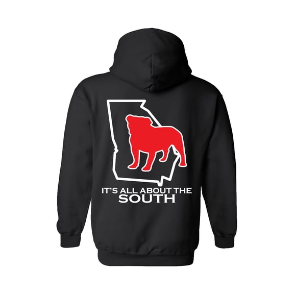 It's All About The South Georgia Football State Outline Unisex Hoodie-Black-5xl