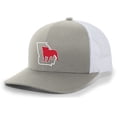 thumbnail image 1 of It's All About The South Georgia Outline With Bulldog Mesh Back Trucker Hat-Silver/White, 1 of 4