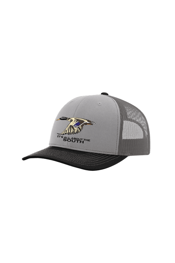 Mallard Mesh Back Trucker Hat-Charcoal/Black/Charcoal