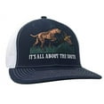 thumbnail image 1 of It's All About The South Pointer Dog & Pheasant Trucker Mesh Snapback Hat- Navy- White Mesh, 1 of 4