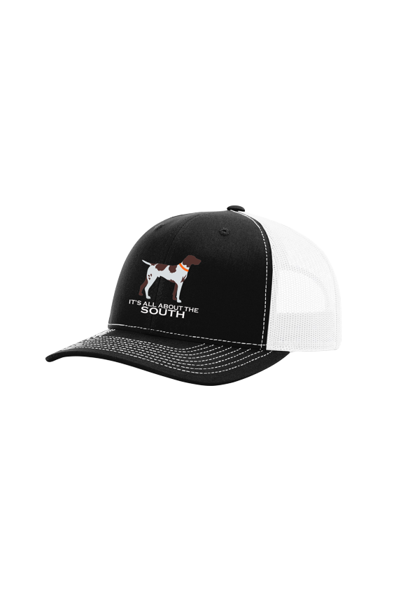 Pointer Mesh Back Trucker Hat-Black/White