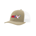 thumbnail image 1 of It's All About The South Tennessee State Flag Filled and Duck Mesh Back Trucker Hat-Khaki/White, 1 of 4