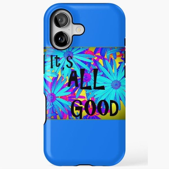 It's All Good Retro Groovy Floral Inspirational Quote Graphic Case for iPhone 11–17 Pro Max