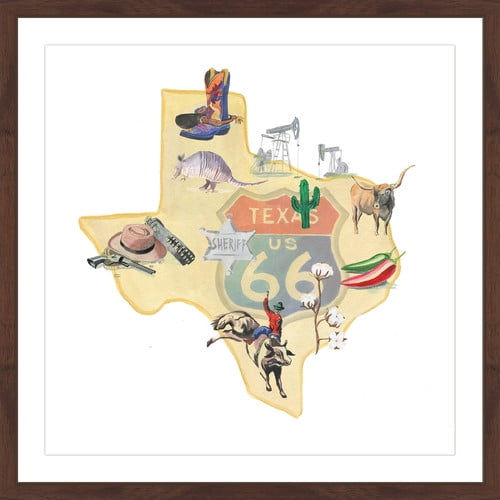 "It's All Texas 2" Framed Painting Print