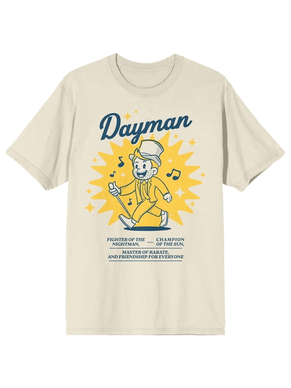 It's Always Sunny In Philadelphia Dayman Walking Adult Natural Crew Neck Short Sleeve T-shirt - Medium