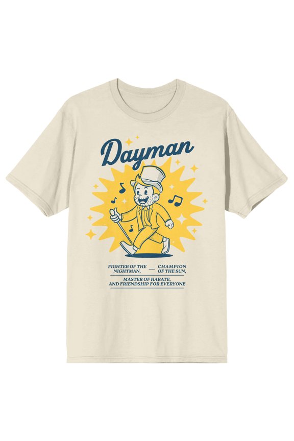 It’s Always Sunny In Philadelphia Dayman Walking Adult Natural Crew Neck Short Sleeve T-shirt - XXL