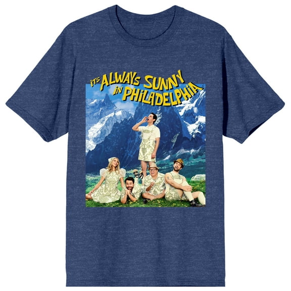 It's Always Sunny In Philadelphia The Sound Of Philly Poster Art Crew Neck Short Sleeve Navy Heather Women's T-shirt-Medium