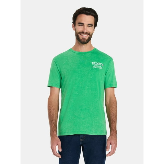 It's Always Sunny In Philadelphia Men's and Big Men's St. Patrick's Day Front Back Graphic Tee, Sizes XS-5XL
