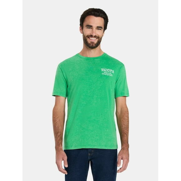 It's Always Sunny In Philadelphia Men's and Big Men's St. Patrick's Day Front Back Graphic Tee, Sizes XS-5XL
