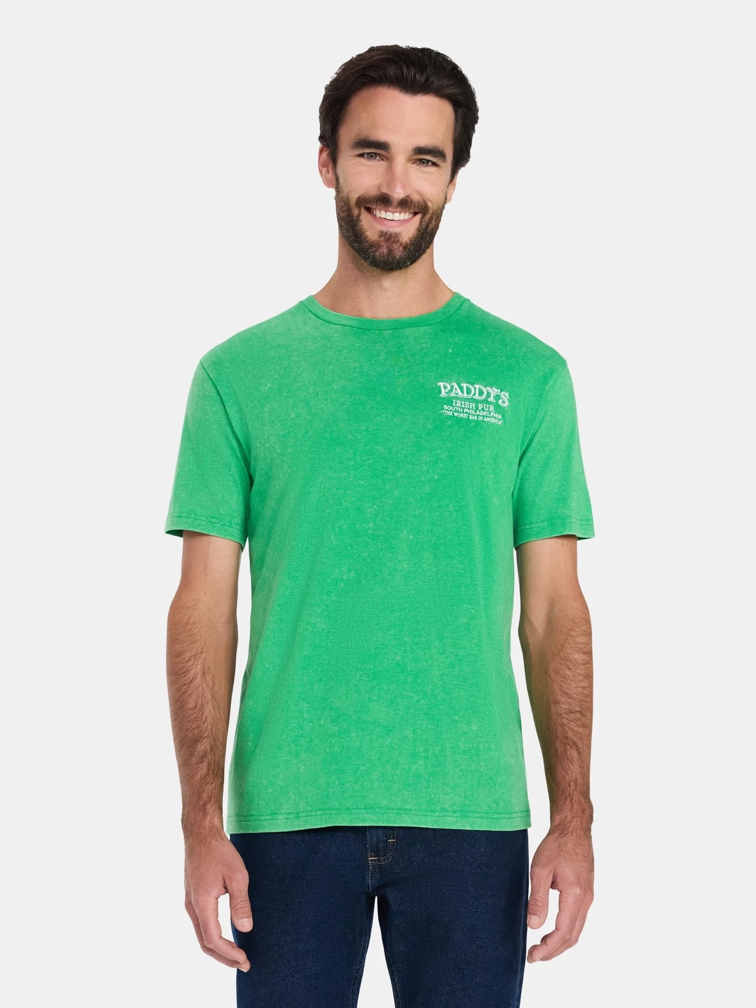 It's Always Sunny In Philadelphia Paddy's Irish Pub Men's and Big Men's St. Patrick's Day Front Back Graphic Tee, Sizes XS-5XL