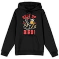 thumbnail image 1 of It's Always Sunny in Philadelphia "Shut Up Bird!" Sweet Dee Peacock Holding A Beer Men's Black Graphic Hoodie - XL, 1 of 7