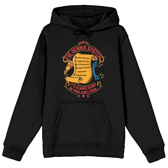 It's Always Sunny in Philadelphia The Dennis System Men's Black Graphic Hoodie - 4XL