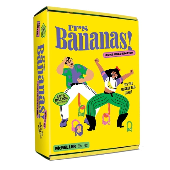 It's Bananas! Gone Wild Edition by McMiller Entertainment – More Challenges. More Chaos. The Monkey Tail Party Game for Families & Adults