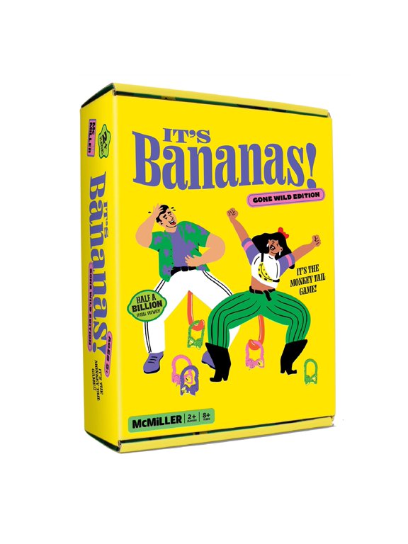 It's Bananas! Gone Wild Edition by McMiller Entertainment – More Challenges. More Chaos. The Monkey Tail Party Game for Families & Adults