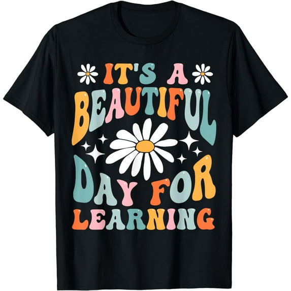 It's Beautiful Day For Learning Retro Teacher Back To School T-Shirt