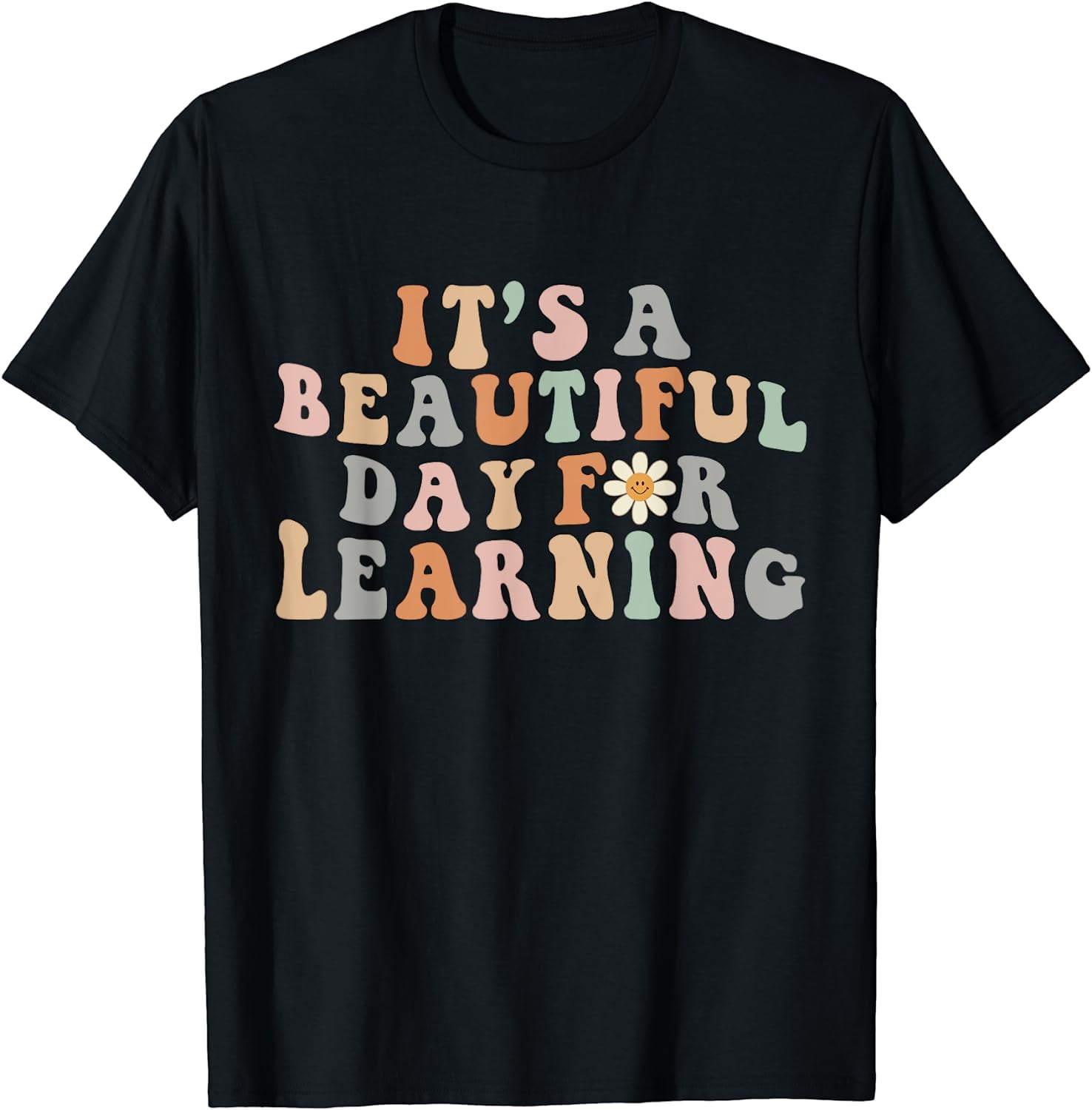 It's Beautiful Day For Learning Retro Teacher Students Women T-Shirt ...