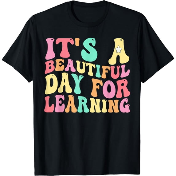 It's Beautiful Day For Learning Retro Teacher Students Women T-Shirt