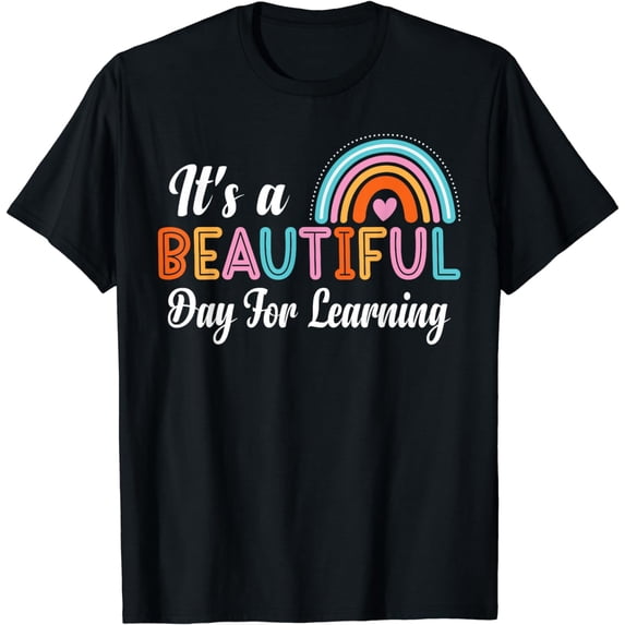 It's Beautiful Day For Learning Retro Teacher Students Women T-Shirt
