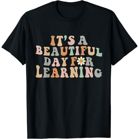It's Beautiful Day For Learning Retro Teacher Students Women T-Shirt